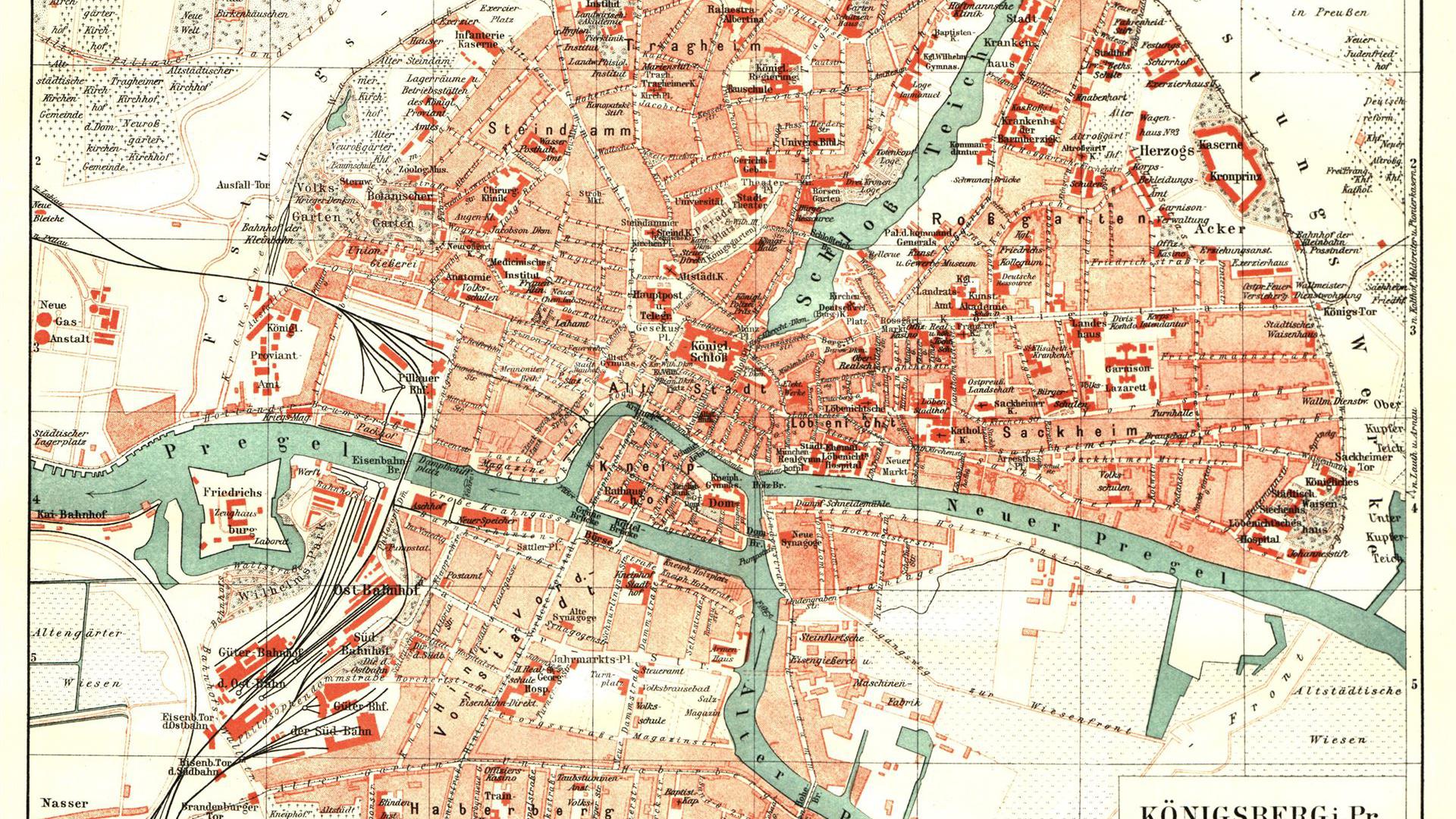 Stadtplan Königsberg (Preußen) von 1905